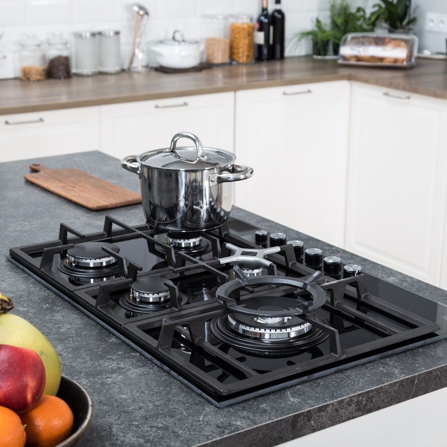 additioanl image for  Beko Hob Gas 5 Burner Black Glass 75 cm 