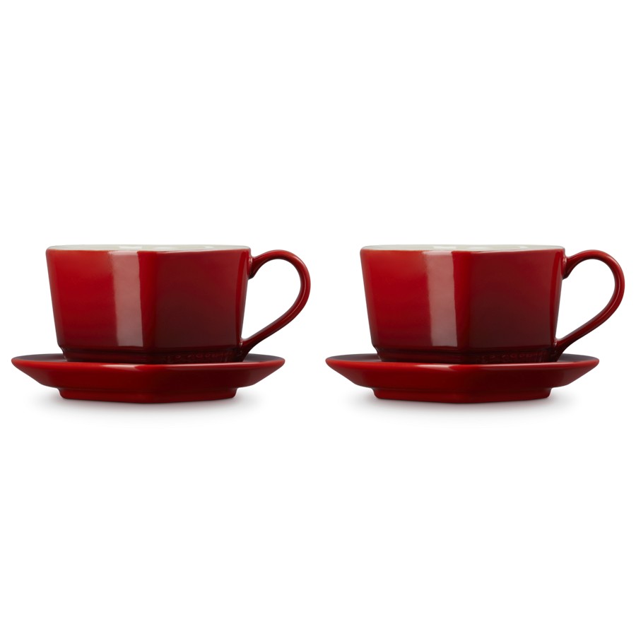 additioanl image for  Le Creuset Heart Mug & Saucer Set Cerise 