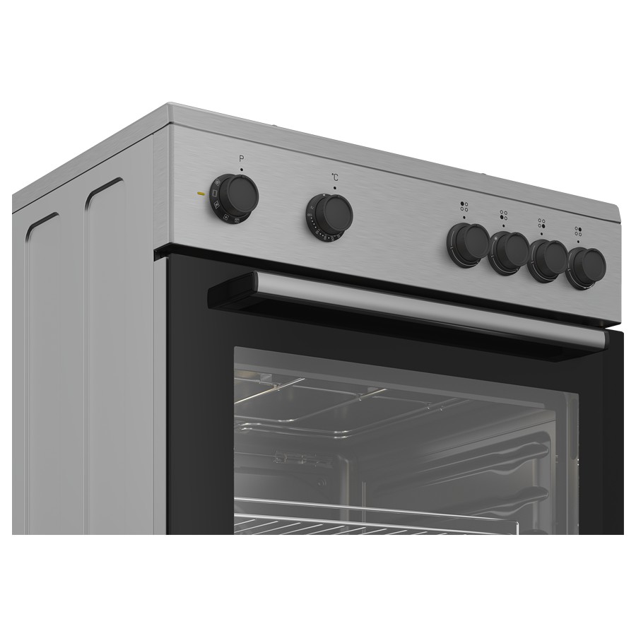 additioanl image for  Beko Cooker Elec Fan Assisted Blk & Inox 