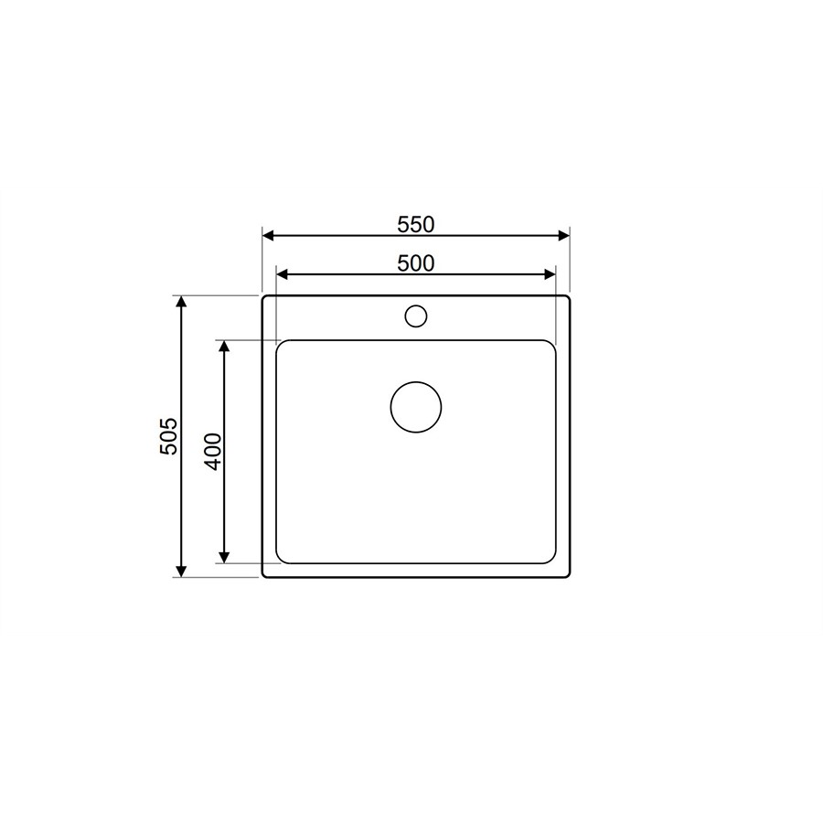 additioanl image for  Asil Sink Flushmount S/Steel 55 x 50.5cm 