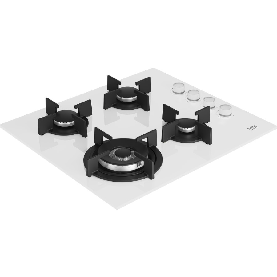 additioanl image for  Beko Hob Gas 4 Burner White 60 cm 