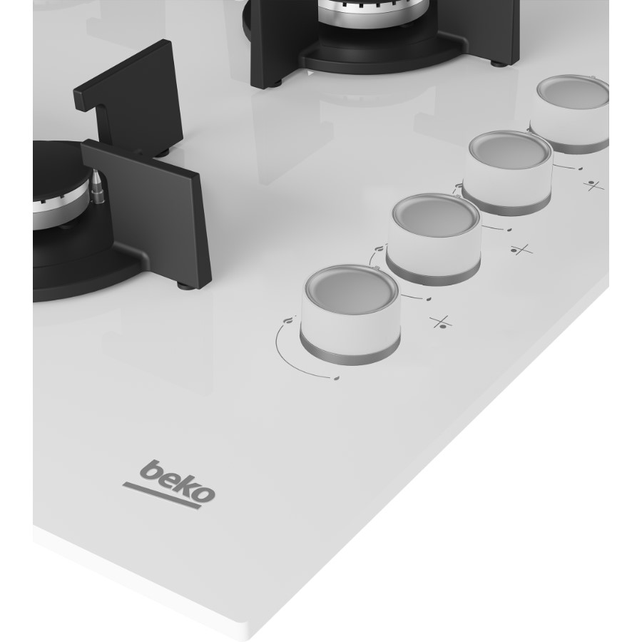 additioanl image for  Beko Hob Gas 4 Burner White 60 cm 