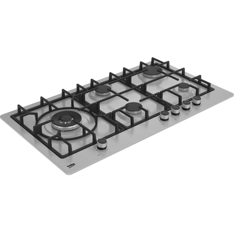 additioanl image for  Beko Hob Gas 4 Burner & 1 Wok Inox 90 cm 