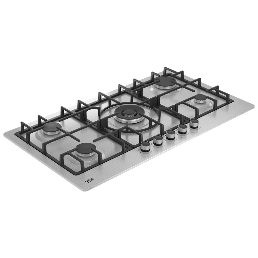 additioanl image for  Beko Hob Gas 4 Burner & 1 Wok Inox 90 cm 