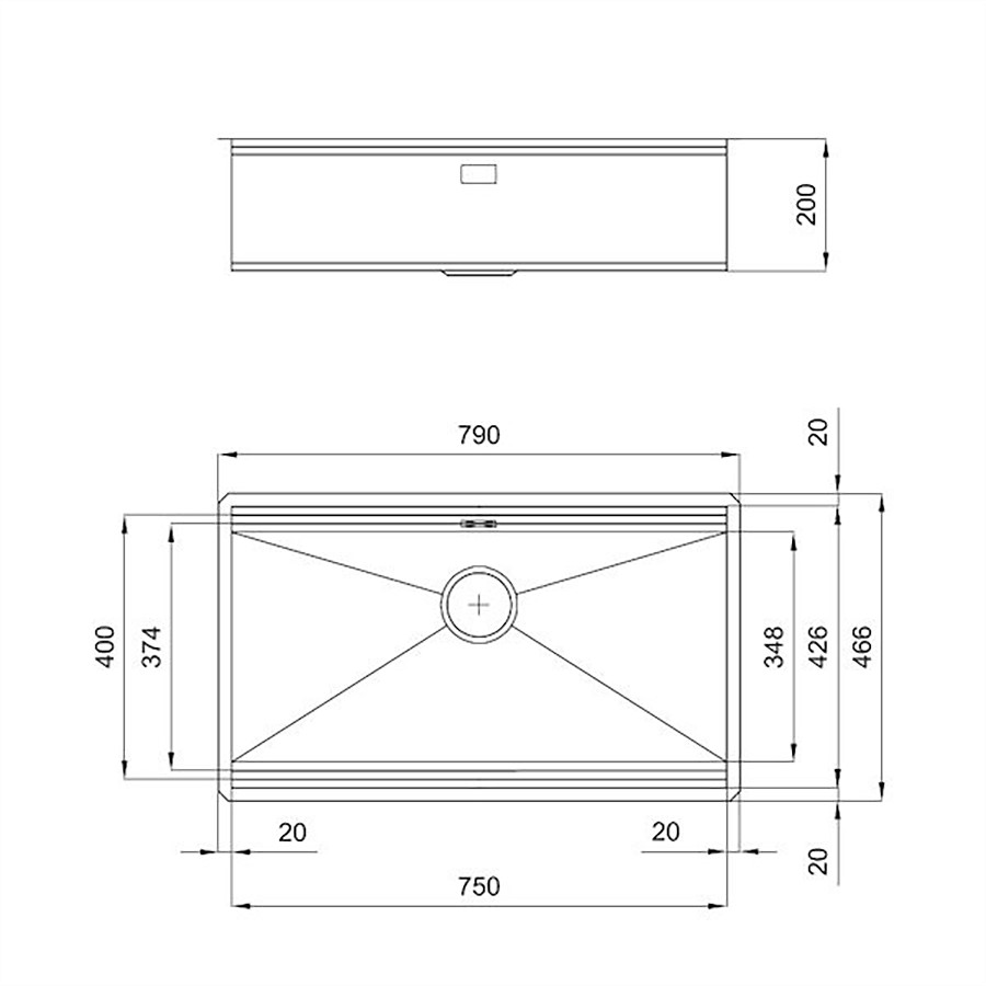 additioanl image for  Foster Sink Milanello Copper S/Steel 
