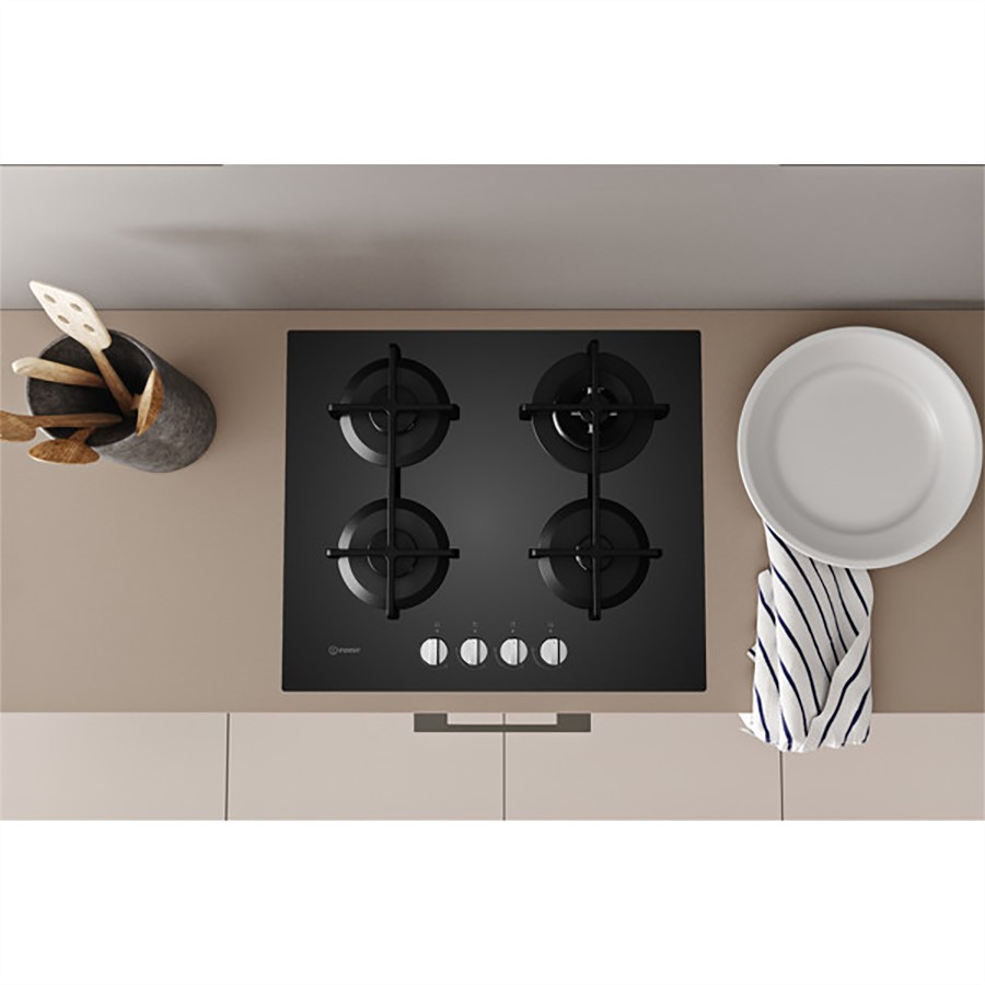 additioanl image for  Indesit Hob Gas 4 Burners Black 60 cm 