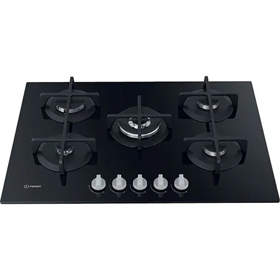 additioanl image for  Indesit Hob Gas 5 Burner Glass Blk 75cm 