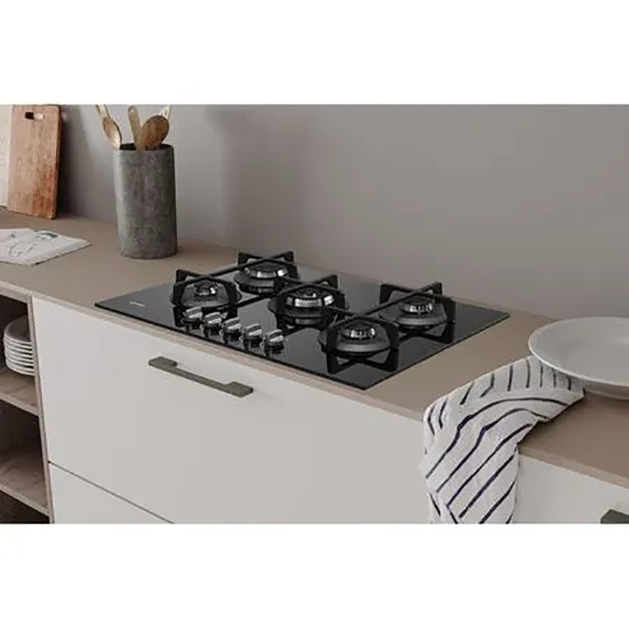 additioanl image for  Indesit Hob Gas 5 Burner Glass Blk 75cm 