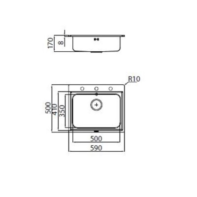 additioanl image for  Foster Sink Evo S/S Standard (8mm Edge) 