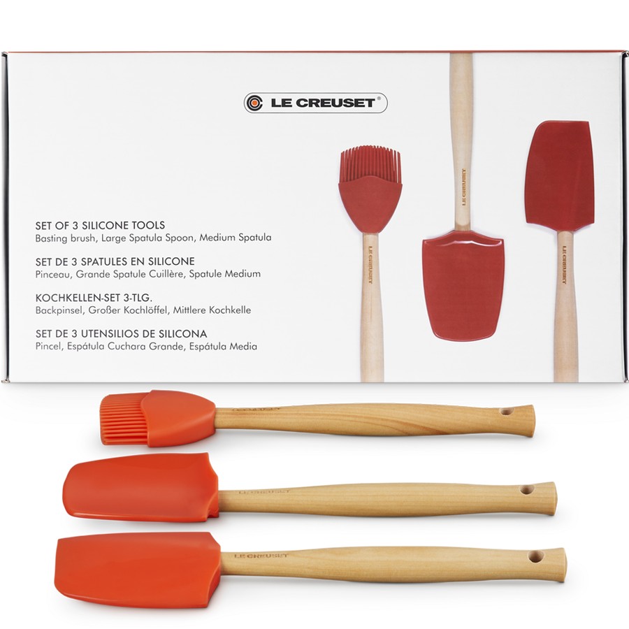 additioanl image for  Le Creuset Set of 3 Craft Spatulas Flame 