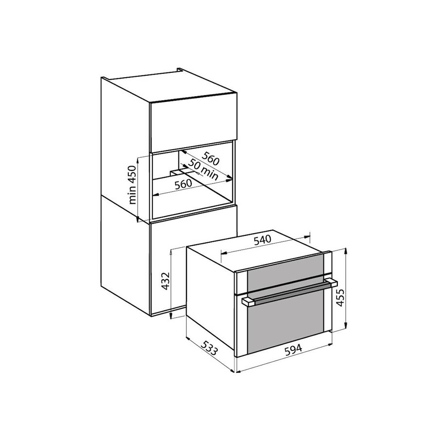 additioanl image for  Foster Oven Built-In S/S+Black 60 x 46cm 