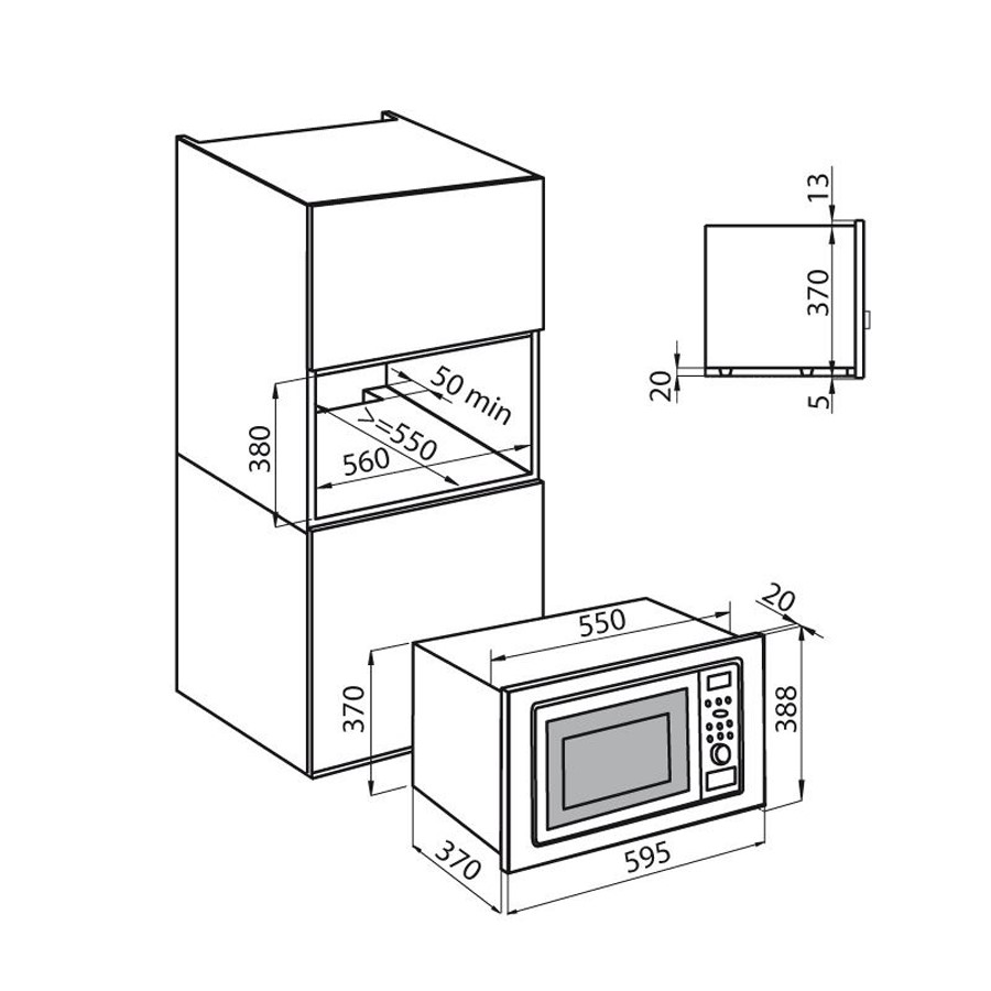additioanl image for  Foster Oven+Microwave B/I S/Steel 25 L 