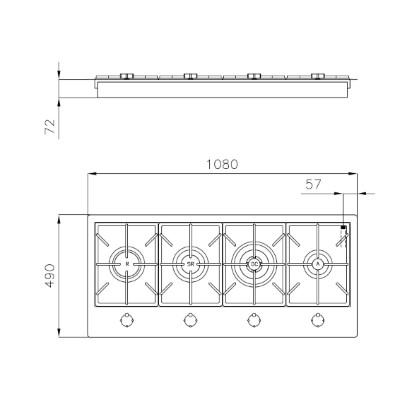 additioanl image for  Foster Gas Cooker Hob Milano 4b PVD GM 