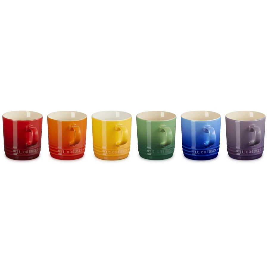 additioanl image for  Le Creuset Rainbow Set of 6 Cappuc. Mugs 