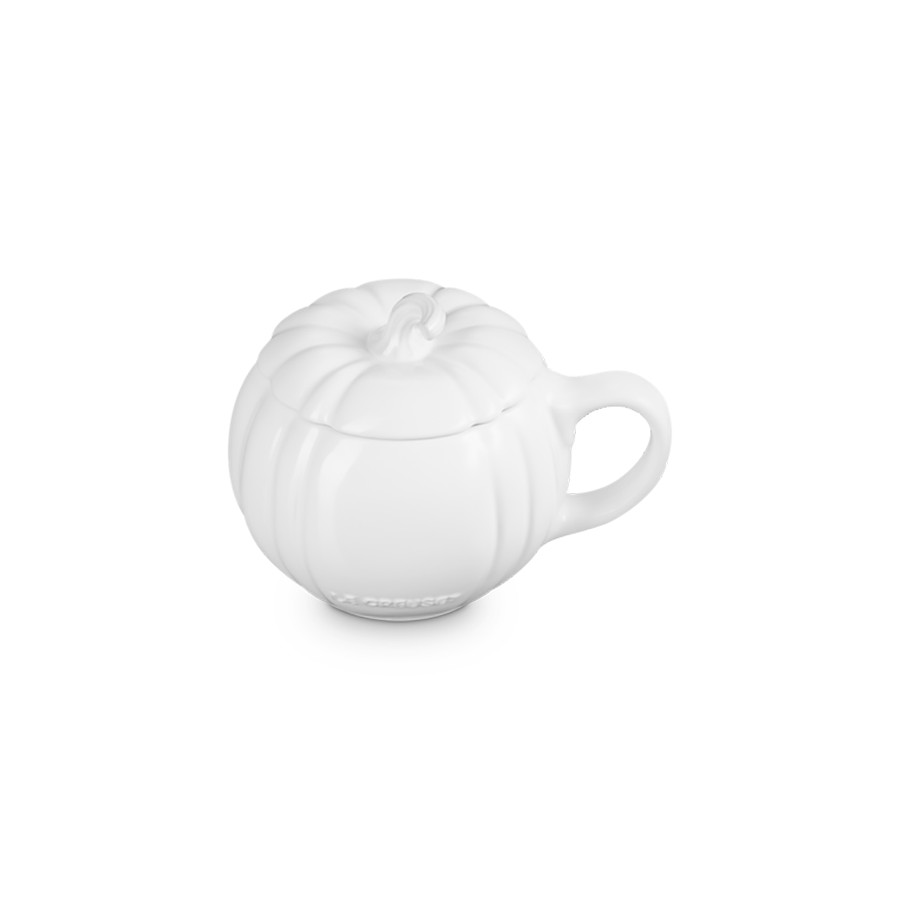 additioanl image for  Le Creuset Pumpkin Mug+Lid White 400 ml 