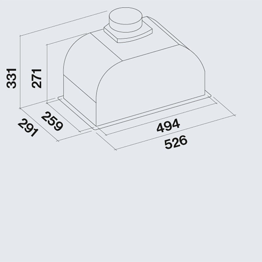 additioanl image for  Falmec Hood Built-in S/Steel 50 cm 