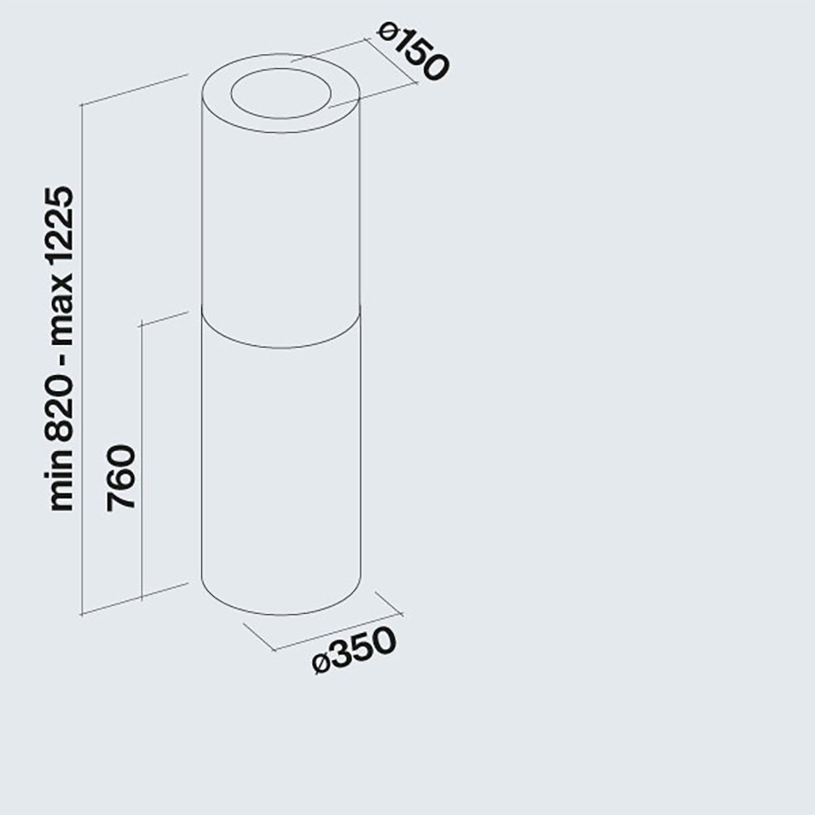 additioanl image for  Falmec Island Hood Polar White 35cm 