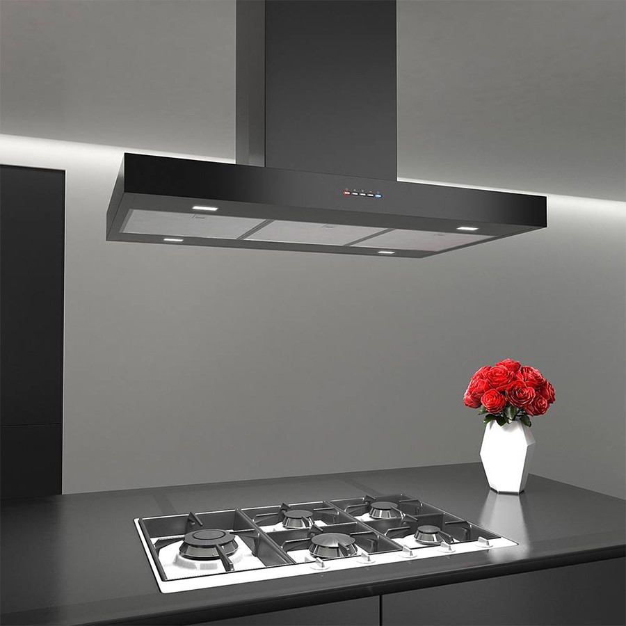 additioanl image for  Falmec Island Hood Plane Black 90 cm 
