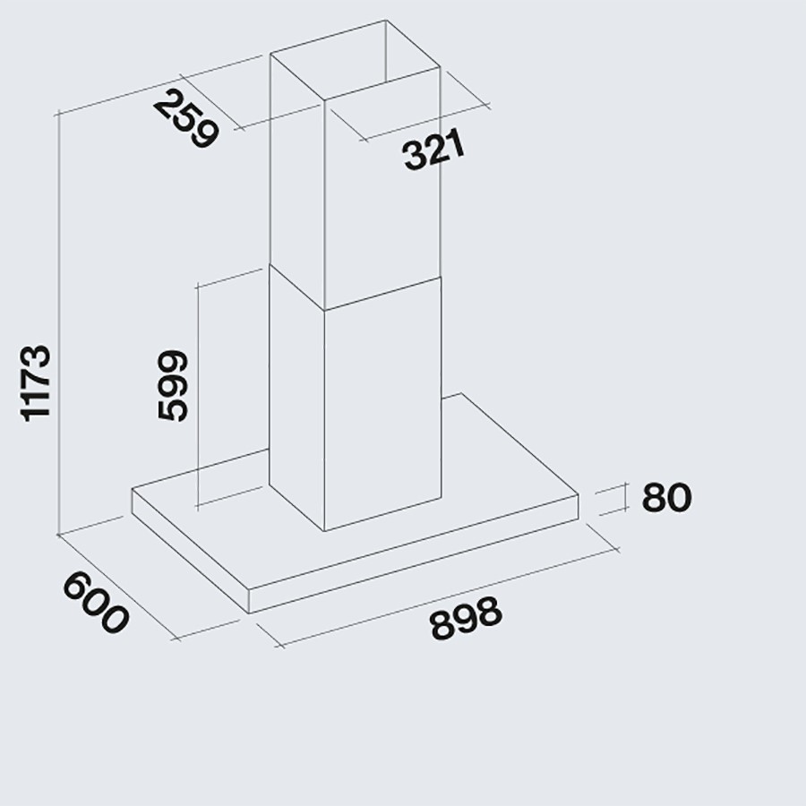 additioanl image for  Falmec Island Hood S/Steel 90 cm 800m3/h 