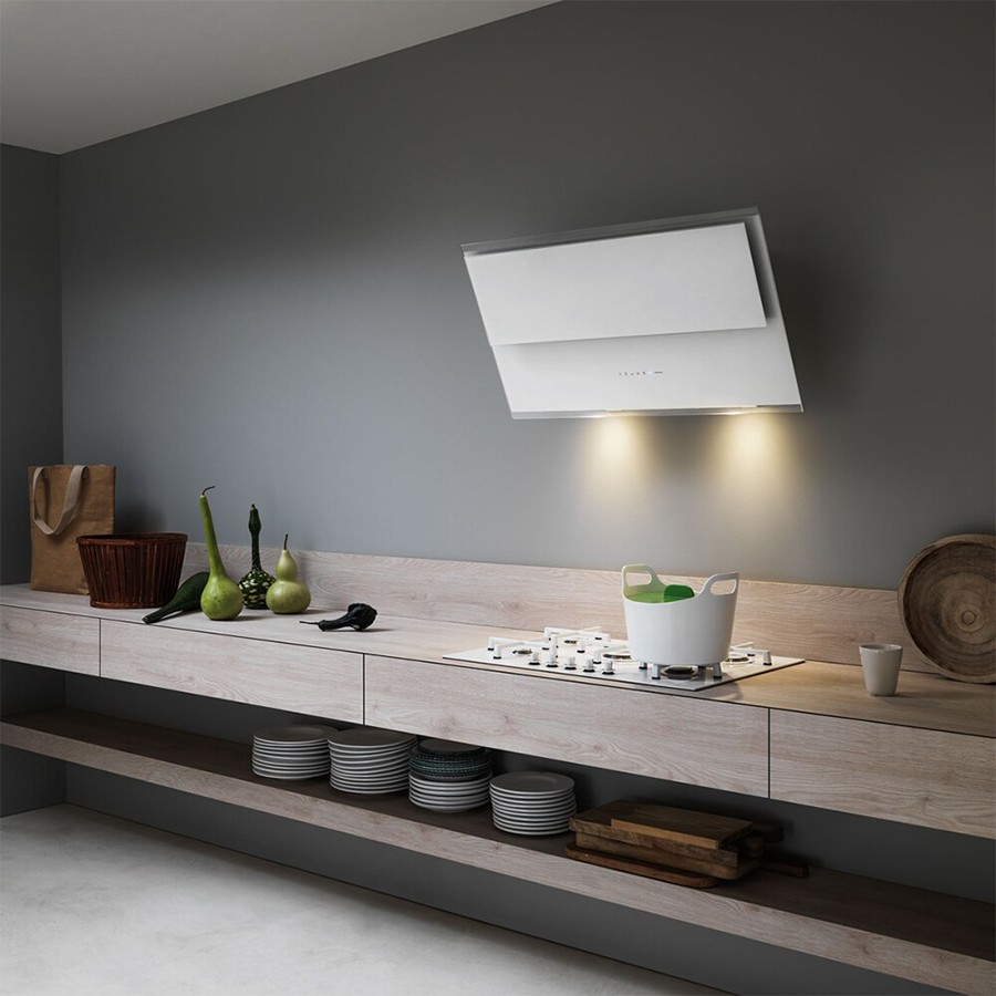 additioanl image for  Falmec Hood Verso White Glass 55 cm 