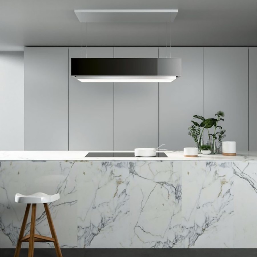 additioanl image for  Falmec Island Levante Black Glass 120 cm 