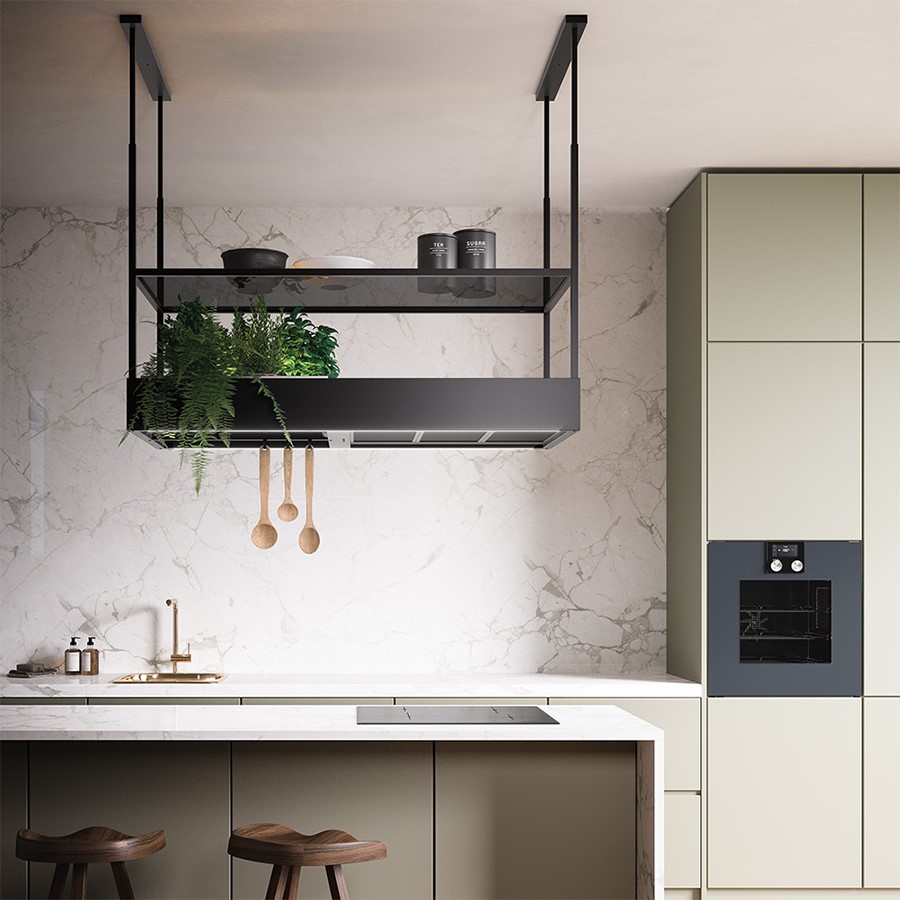 additioanl image for  Falmec Island Hood Spazio Mt/Blk 130 cm 