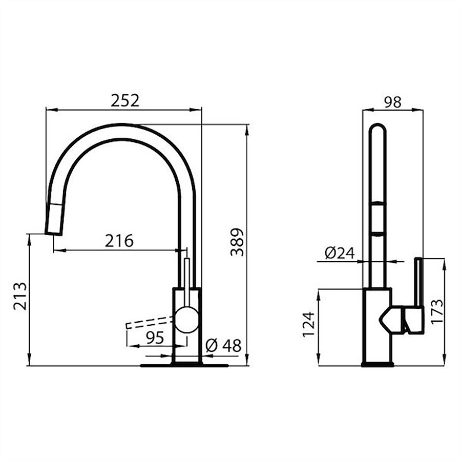 additioanl image for  Foster Kitchen Mixer Camillo SatinFinish 