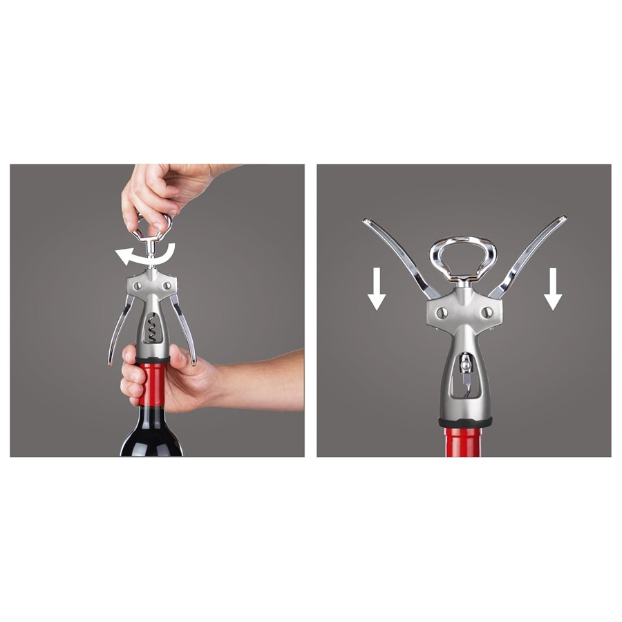 additioanl image for  Vacuvin Winged CorkScrew Silver Box 