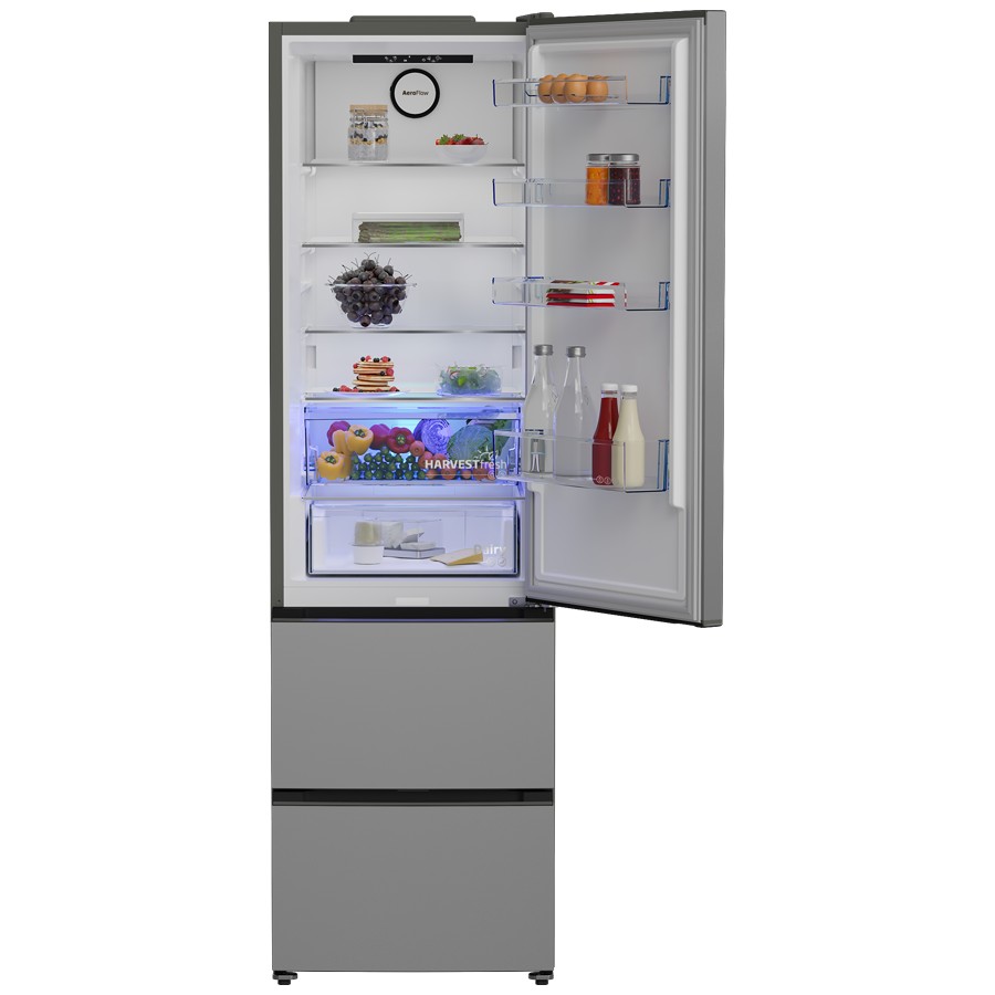 additioanl image for  Beko Fridge/F Combi No Frost Silver 351L 