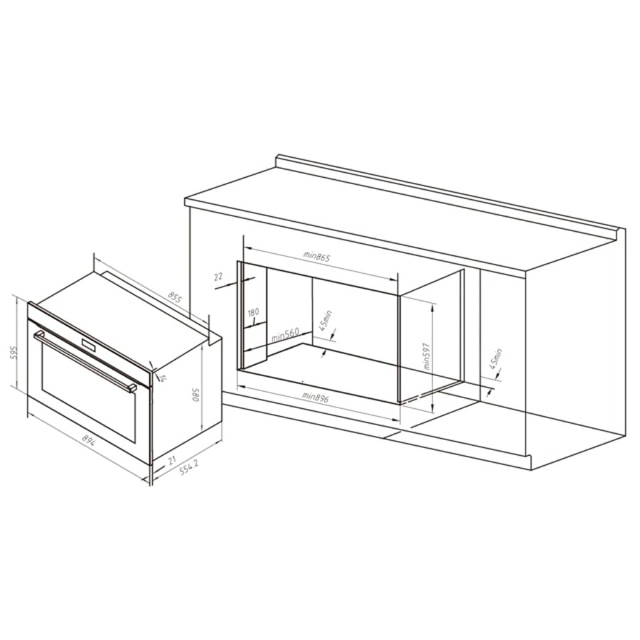 additioanl image for  Cecotec Oven Hexa Built-In Black 133 L 
