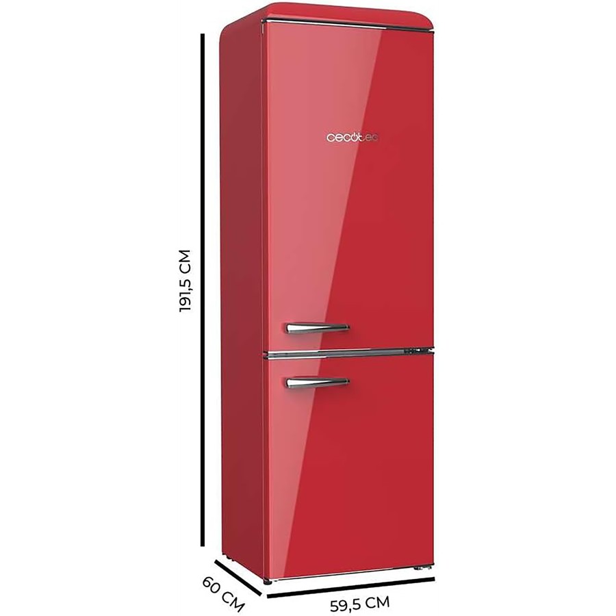 additioanl image for  Cecotec Retro Fridge Combi Red 300 L 