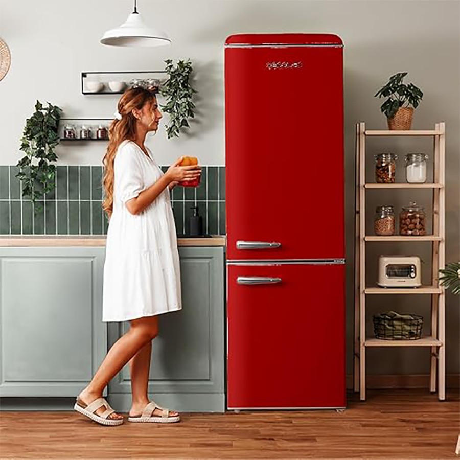 additioanl image for  Cecotec Retro Fridge Combi Red 300 L 