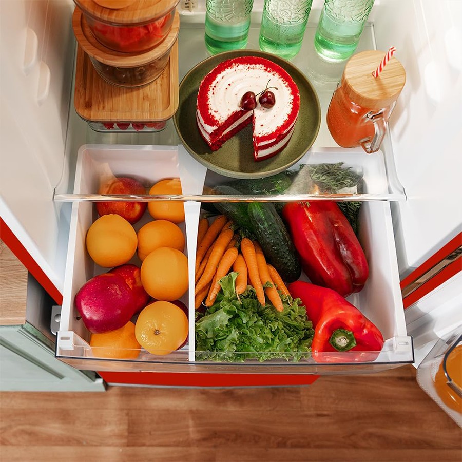 additioanl image for  Cecotec Retro Fridge Combi Red 300 L 