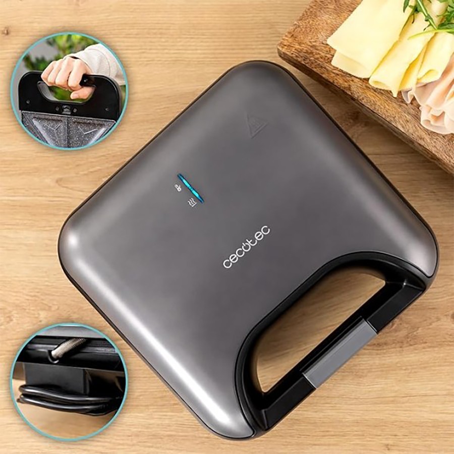 additioanl image for  Cecotec Sandwich Maker 2 Slice S/Steel 