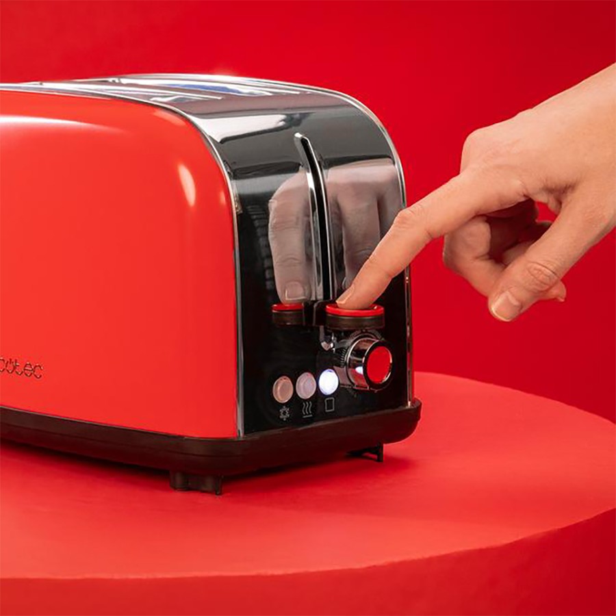 additioanl image for  Cecotec Toaster Steel & Red 850 W 