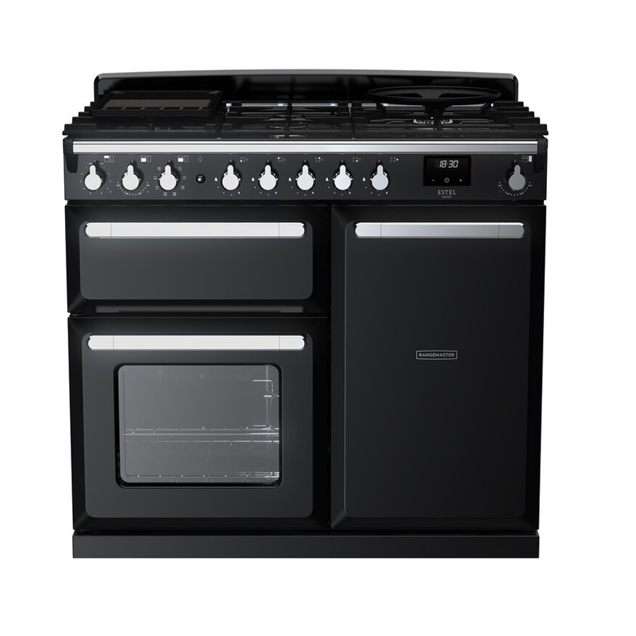 product image RangeM  Estel DLX D.Fuel  GLS Blk 100cm H 89.50 cm x W 99.40 cm x D 60.40 cm