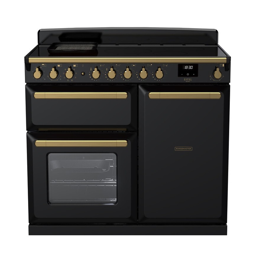 product image RangeM  Estel DLX Ind. GLS Blk 100cm H 89.50 cm x W 99.40 cm x D 60.40 cm