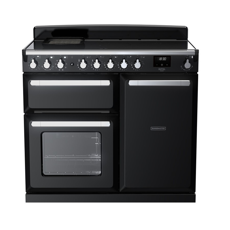 product image RangeM  Estel DLX Ind. GLS Blk 100cm H 89.50 / 93.50 cm x W 99.40 cm x D 61.70 cm