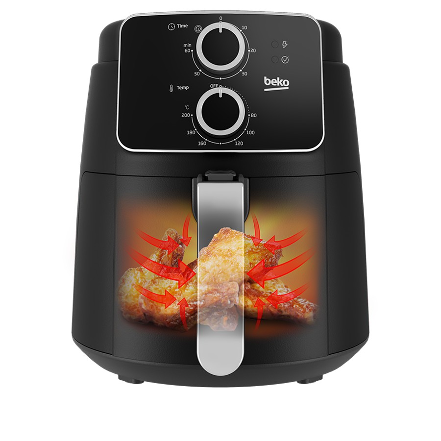 product image Beko Air Fryer Black 3.9 Litre 1500 W H 32.50 cm x W 38.40 cm x D 26.70 cm