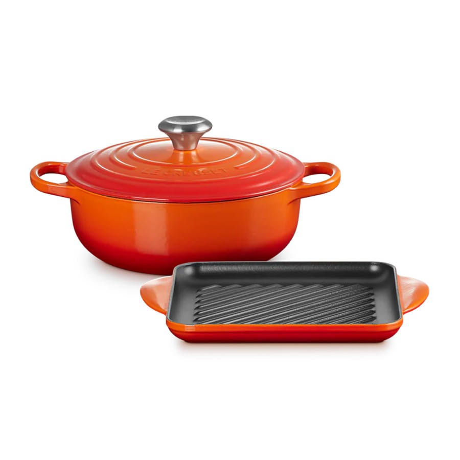 product image Le Creuset Cass+Rect Grill Flame 24 cm 
