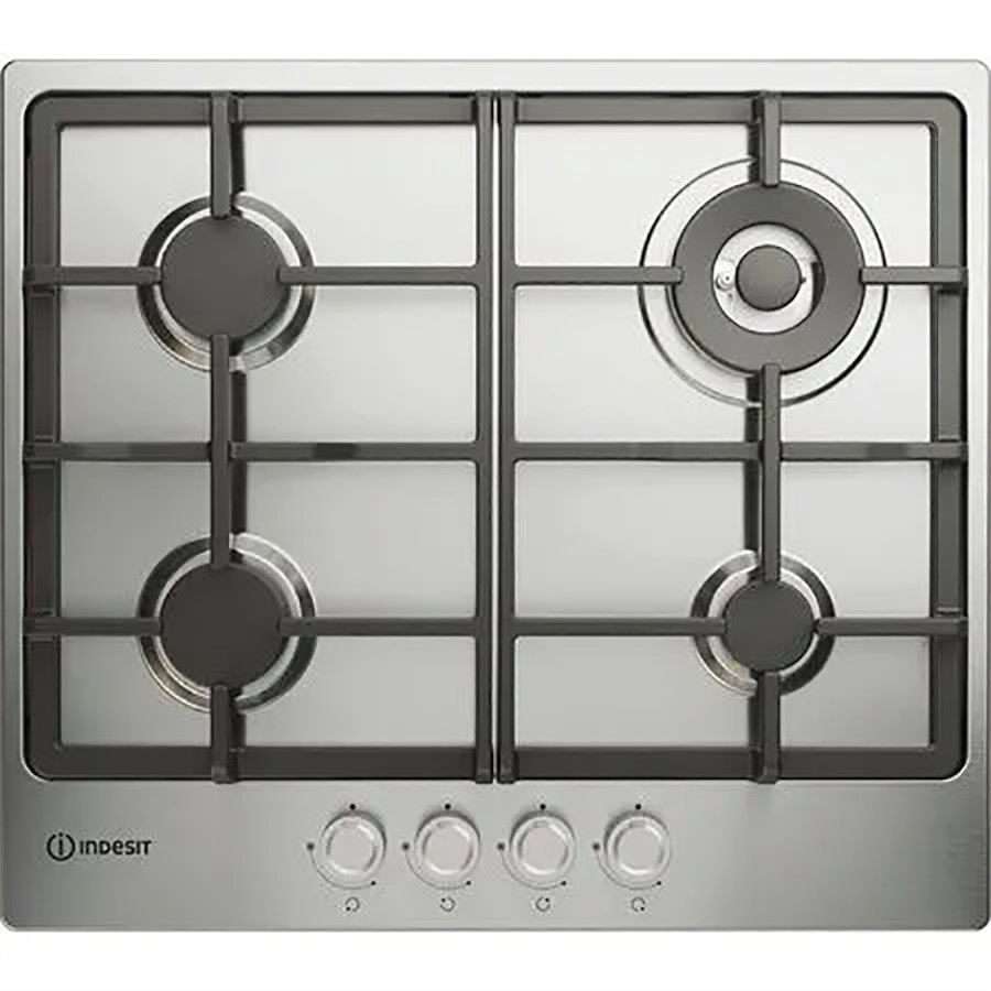 product image Indesit Hob Gas 4 Burners Inox 60 cm 