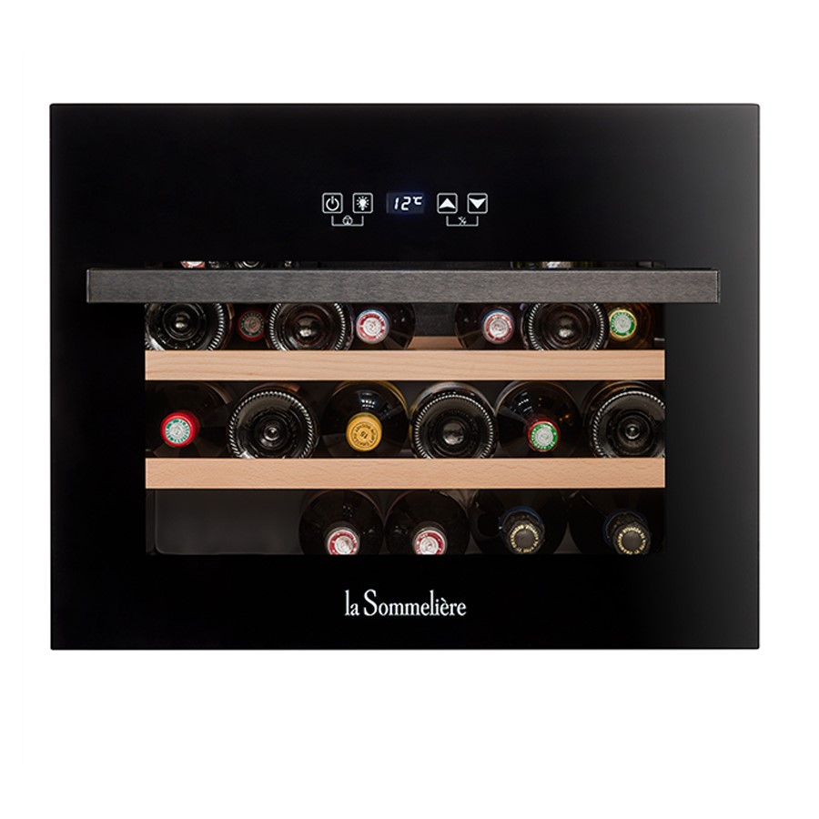 product image Sommeleire Wine Cooler Builtin 28 Bottle H 45.5cm x W 59cm x D 56.3cm Blk