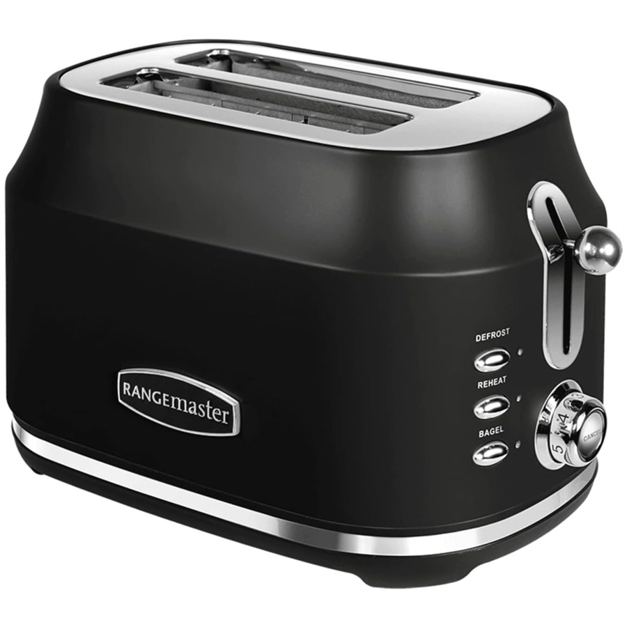 product image Rangemaster Classic Toaster 2 Slice Blk. H 18.40 cm x D 19.20 cm x W 28.00 cm