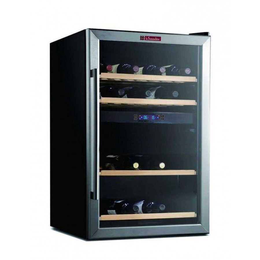 product image Sommeliere Wine Cooler Double Zone Blk. H 82.5 x W 52  x D 60.7cm 42 Bottles