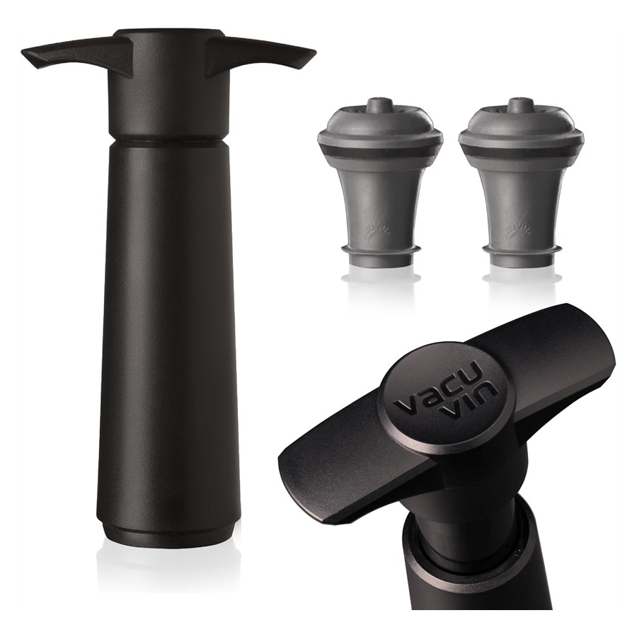 product image Vacuvin Wine Saver Pump & 2 Stoppers Black