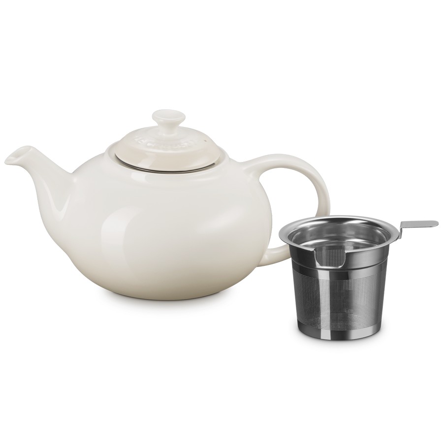 Le Creuset Teapot +S/S Infuser Meringue Image