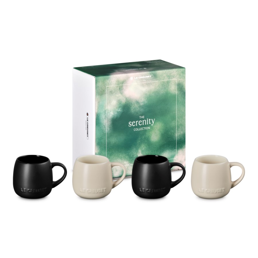 Le Creuset Set of 4 Mug S/Blk 320 ml Image