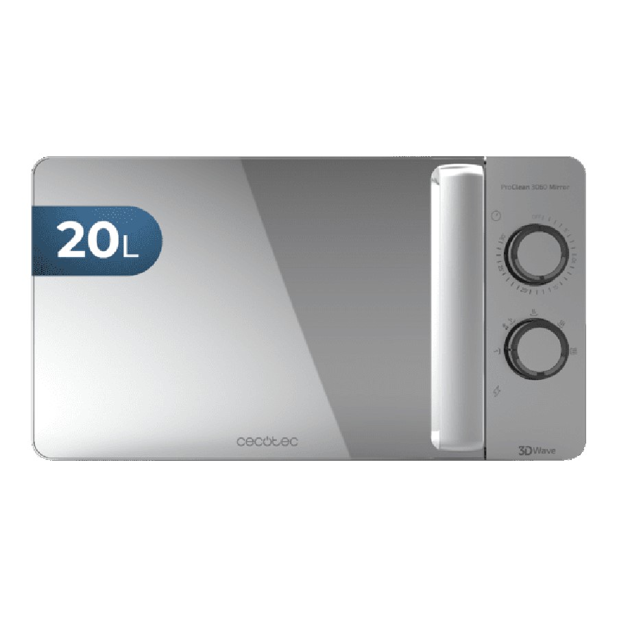 product image Cecotec Microwave Proclean 20L 3060 External Dimensions (WxDxH):  
44 x 34.7 x 25.5 cm