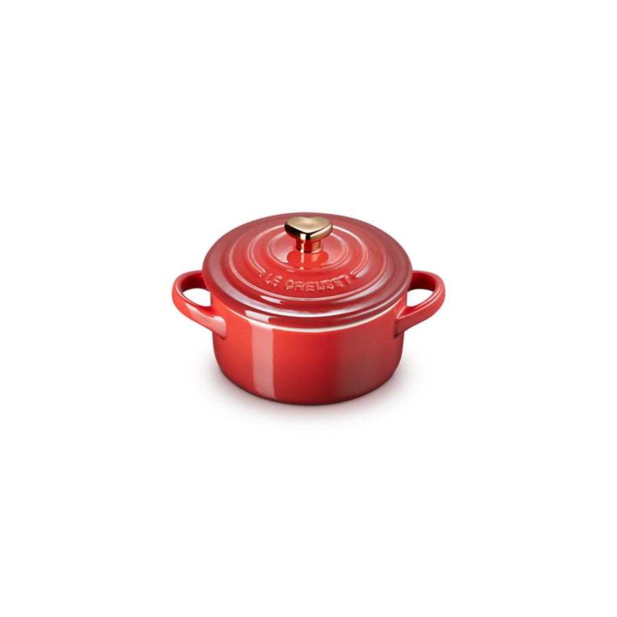 product image Le Creuset Round Cocotte Cerise 10 cm Heart Knob