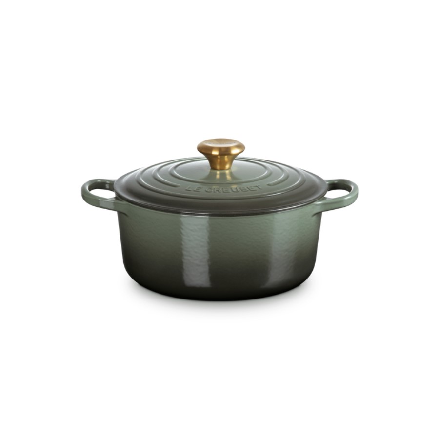 product image Le Creuset Round Casserole Thyme 24 cm Gold Knob